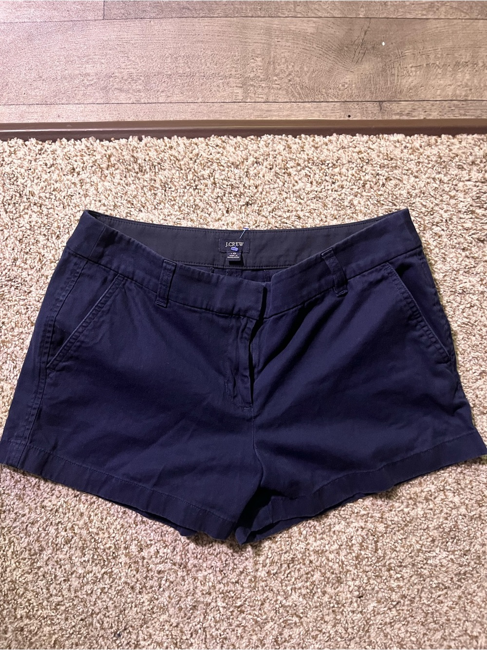 J. Crew Navy Cotton Chino Bermuda Shorts